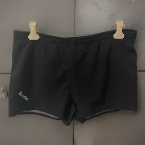 Kooga Men's Black Performance Rugby Shorts Lrg -36 Woven Fabric Elastic Waist